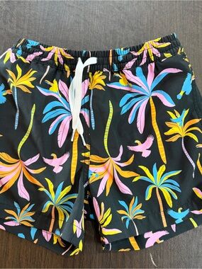 Chubbies Youth Classic Bird of Paradise Sz M (10-12) - Pink, Yellow & Blue